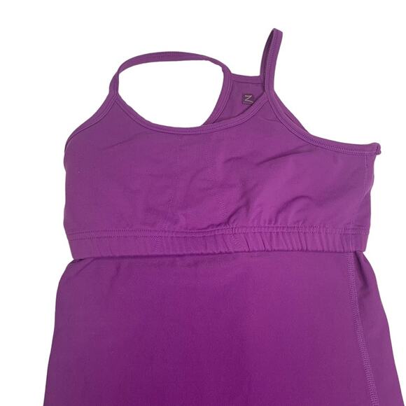 Zobha yoga tank top spaghetti strap size 2 Purple Racer Back - Picture 10 of 10
